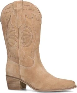 Manfield - Dames - Taupe Suède Cowboy Laarzen - Maat 39 -Gabor Verkoop 2024 1000x1200 1