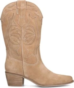 Manfield - Dames - Taupe Suède Cowboy Laarzen - Maat 39 -Gabor Verkoop 2024 1015x1200 1
