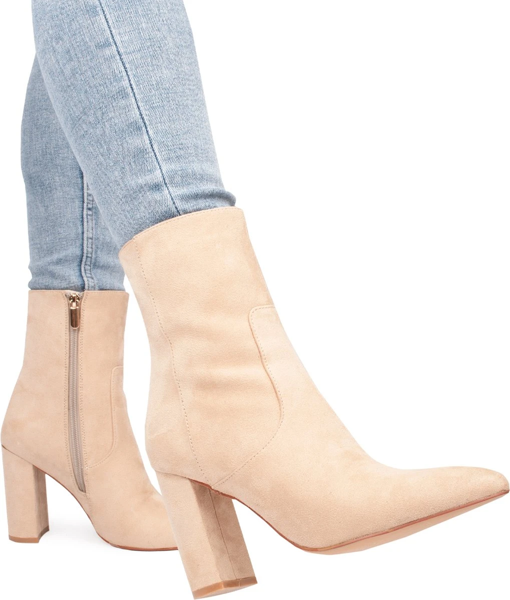 POSH By Poelman ZINA Dames Laarzen - Beige - Maat 38 2 POSH By Poelman ZINA Dames Laarzen - Beige - Maat 38 - Afbeelding 2