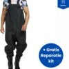 Waders Waadpak - 100% Waterdicht PVC Pak - Waadbroek Met Vaste Laarzen - Schoenmaat 46