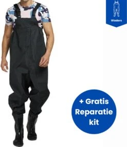 Waders Waadpak - 100% Waterdicht PVC Pak - Waadbroek Met Vaste Laarzen - Schoenmaat 42