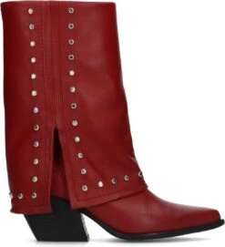 Sacha - Dames - Rode Leren Laarzen Met Zilverkleurige Studs - Maat 38 -Gabor Verkoop 2024 1094x1200 2