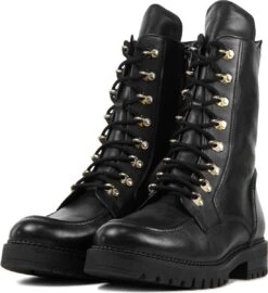 Gabor Veterboots Dames / Laarzen / Damesschoenen - Leer - 92.723.57 - Zwart - Maat 39 -Gabor Verkoop 2024 1098x1200