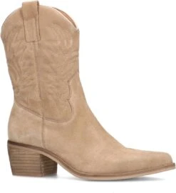 Manfield - Dames - Taupe Suède Cowboy Laarzen - Maat 40 -Gabor Verkoop 2024 1099x1200