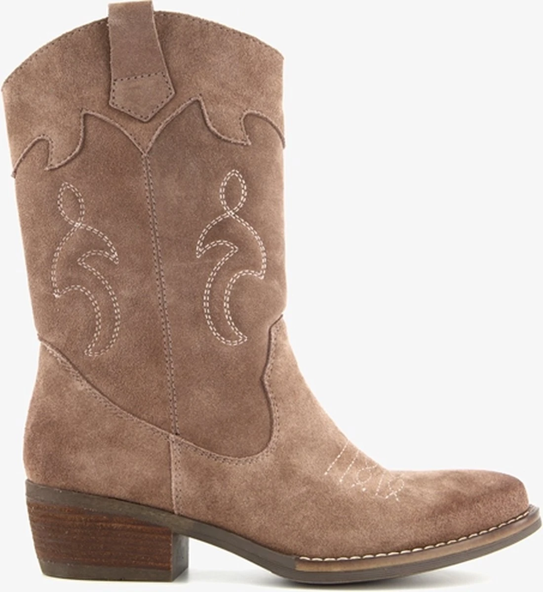 TwoDay Suede Dames Cowboy Western Laarzen - Bruin - Maat 38 - Echt Leer 7 TwoDay Suede Dames Cowboy Western Laarzen - Bruin - Maat 38 - Echt Leer - Afbeelding 7