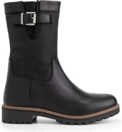 Travelin' Gyland Leren Dames Laarzen - Wol Gevoerde Laars - Zwart Leer - Maat 38