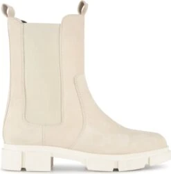 PS Poelman LYNN Dames Chelsea Laarzen - Beige - Maat 37