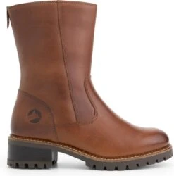 Travelin' Skjolden Leren Dames Laarzen - Wol Gevoerde Laars - Cognac Leer - Maat 36