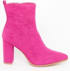 LOLALIZA Suede Laarzen - Fuchsia - Maat C36