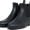 Geweo Regenlaarzen - Wellington Chelsea Laarzen - Kerstmis - Kerstfeest - Christmas Gift - Kort Boots - Waterdichte - Dames - Zwart - Maat 37
