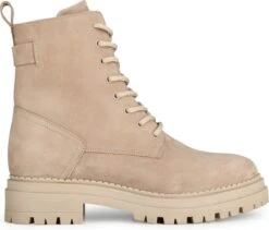 PS Poelman LUNA Dames Veter Laarzen - Beige - Maat 38