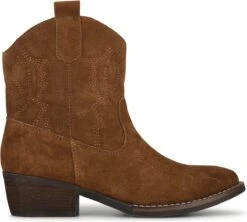 PS Poelman BILA Dames Western Enkel Laarzen - Donker Bruin - Maat 37