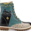 GOBY - Colourfull Cat - Boots - Laars - Laarzen - Damesboots - Dames Laarzen - Longboots - Handmade - Dierenprint - Maat 39