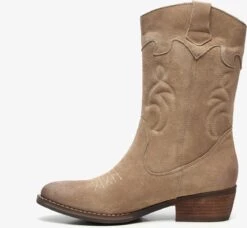 TwoDay Suede Cowboy Western Laarzen - Beige - Maat 38