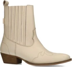 Manfield - Dames - Beige Leren Lage Cowboy Laarzen - Maat 38 -Gabor Verkoop 2024 1200x1111 2