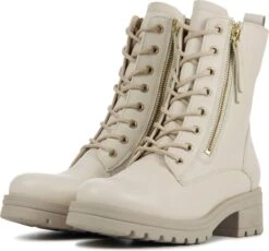 Gabor Enkellaarsjes Dames / Laarzen / Damesschoenen - Leer - 92.785 - Gebroken Wit - Maat 39 -Gabor Verkoop 2024 1200x1117 1