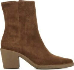 Lina Locchi Enkellaarsjes Dames / Laarzen / Damesschoenen - Suède - L1208 - Bruin - Maat 36