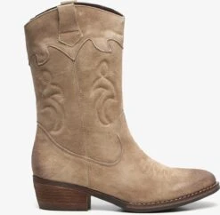 TwoDay Suede Cowboy Western Laarzen - Beige - Maat 38 -Gabor Verkoop 2024 1200x1178