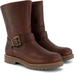 Travelin' Aure - Dames Laars - 100% Echt Leer - Gevoerde Laarzen - Outdoor - Bruin - Maat 36