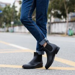 Geweo Regenlaarzen - Wellington Chelsea Laarzen - Kerstmis - Kerstfeest - Christmas Gift - Kort Boots - Waterdichte - Dames - Zwart - Maat 37 -Gabor Verkoop 2024 1200x1200 112