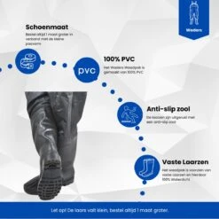 Waders Waadpak - 100% Waterdicht PVC Pak - Waadbroek Met Vaste Laarzen - Schoenmaat 46 -Gabor Verkoop 2024 1200x1200 116