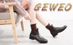 Geweo Regenlaarzen - Wellington Chelsea Laarzen - Kerstmis - Kerstfeest - Christmas Gift - Kort Boots - Waterdichte - Dames - Zwart - Maat 37 -Gabor Verkoop 2024 1200x742 1
