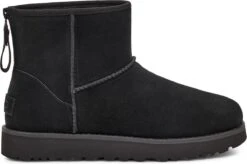 UGG Classic Mini Logo Zip Dames Laarzen - Black - Maat 36