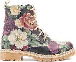 GOBY - Garden - Ankle Boots - Laars - Laarzen - Damesboots - Dames Laarzen - Enkel Laarzen - Handmade - Bloemenprint - Maat 38