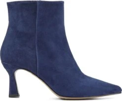 Lina Locchi Enkellaarsjes Dames / Laarzen / Damesschoenen - Suède - L1215 - Blauw - Maat 39