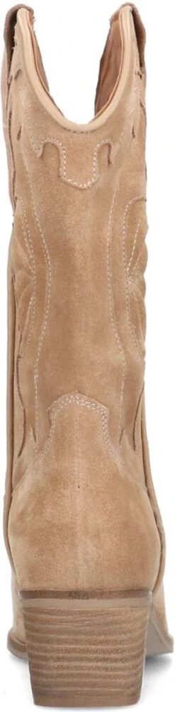Manfield - Dames - Taupe Suède Cowboy Laarzen - Maat 39 -Gabor Verkoop 2024 296x1200
