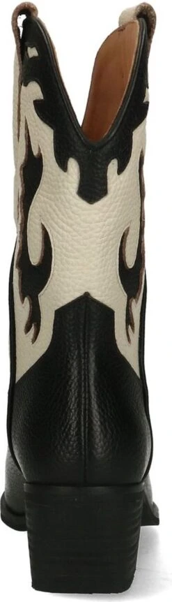 Manfield - Dames - Zwarte Leren Cowboy Laarzen - Maat 38 -Gabor Verkoop 2024 344x1200
