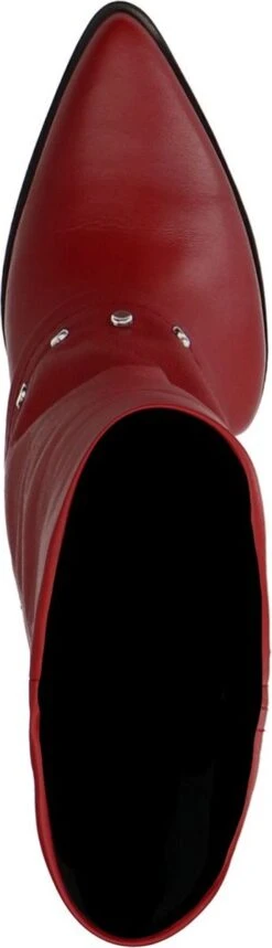 Sacha - Dames - Rode Leren Laarzen Met Zilverkleurige Studs - Maat 38 -Gabor Verkoop 2024 345x1200