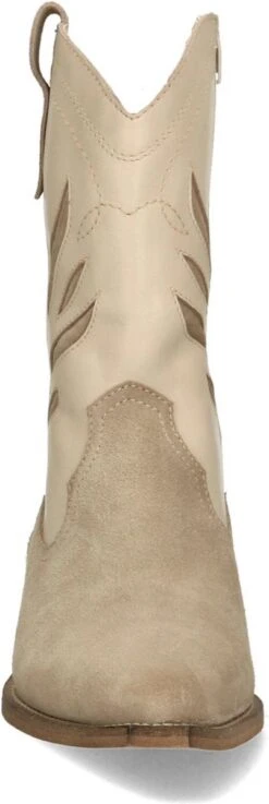 Manfield - Dames - Beige Leren Cowboy Laarzen - Maat 40 -Gabor Verkoop 2024 402x1200