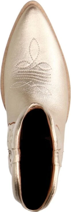 Manfield - Dames - Goudkleurige Metallic Cowboy Laarzen - Maat 38 -Gabor Verkoop 2024 404x1200