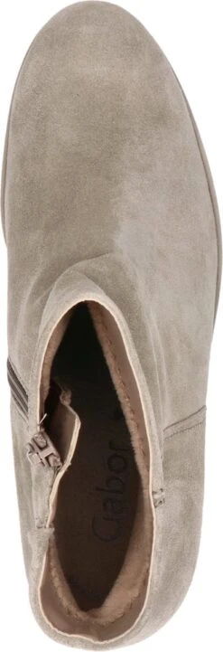 Gabor Enkellaarsjes Dames / Laarzen / Damesschoenen - Suède - 94.780.12 - Beige - Maat 38.5 -Gabor Verkoop 2024 411x1200
