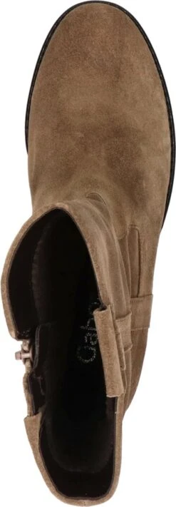 Gabor Enkellaarsjes Dames / Laarzen / Damesschoenen - Suède - 92.806.34 - Taupe - Maat 38 -Gabor Verkoop 2024 417x1200 1