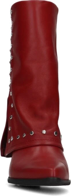 Sacha - Dames - Rode Leren Laarzen Met Zilverkleurige Studs - Maat 38 -Gabor Verkoop 2024 439x1200 1