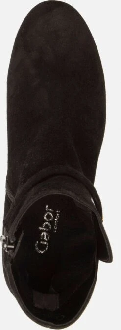 Gabor Enkellaarsjes Dames / Laarzen / Damesschoenen - Suède - 92.716.47 - Zwart - Maat 37 -Gabor Verkoop 2024 443x1200