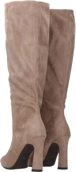 Tamaris Hoge Laarzen Taupe Textiel - Dames - Maat 39 -Gabor Verkoop 2024 532x1200