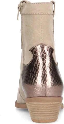 Manfield - Dames - Beige Suède Cowboy Laarzen Met Metallic Detail - Maat 40 -Gabor Verkoop 2024 620x1200 2