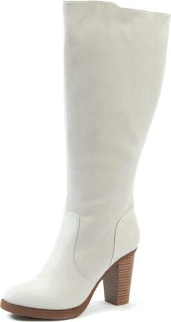 Gabylou - Laarzen Voor Brede Kuiten XL - Model Kamilla - LT Grijs, Maat 40