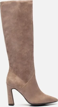 Tamaris Hoge Laarzen Taupe Textiel - Dames - Maat 39