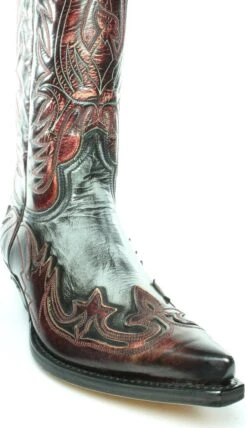 Sendra Boots 3241 Cuervo Ibiza Zwart Rood Heren Dames Handgemaakt Cowboy Western Laarzen Unisex Spitse Neus Schuine Hak Rechte Schacht Treklussen Echt Leer Maat 44 -Gabor Verkoop 2024 693x1200 1