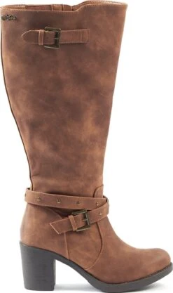 Gabylou - Laarzen Voor Brede Kuiten XL - Model Chrystel - Camel, Maat 41