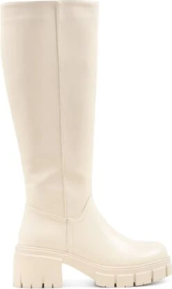 POSH By Poelman NORI Dames Hoge Laarzen - Crème - Maat 39