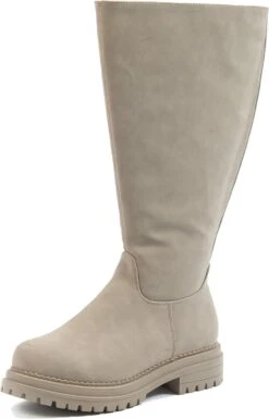 Gabylou - Laarzen Voor Brede Kuiten XL - Model Emilie - LT Taupe, Maat 38