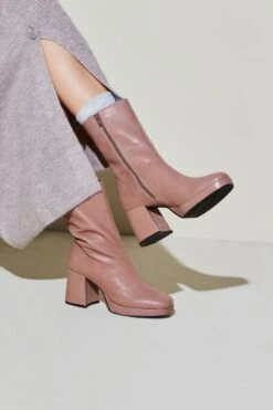 VIA VAI Enkellaarsjes Dames / Laarzen / Damesschoenen - Leer - 57041 Led - Roze - Maat 42 -Gabor Verkoop 2024 800x1200 10