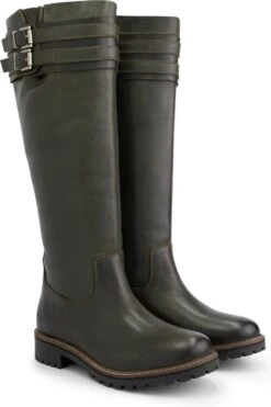 Travelin' Stavanger Leren Dames Laarzen - Wol Gevoerde Laars - Olijfgroen/Legergroen Leer - Maat 38 -Gabor Verkoop 2024 800x1200 8