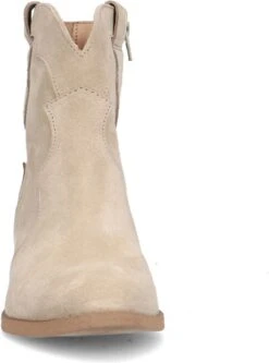 Manfield - Dames - Beige Suède Cowboy Laarzen Met Metallic Detail - Maat 39 -Gabor Verkoop 2024 890x1200 6
