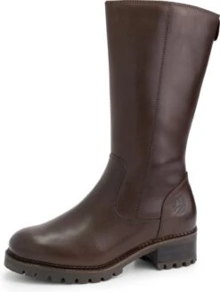 Travelin' Fitjar Leren Dames Laarzen - Wol Gevoerde Laars - Donkerbruin Leer - Maat 39 -Gabor Verkoop 2024 907x1200